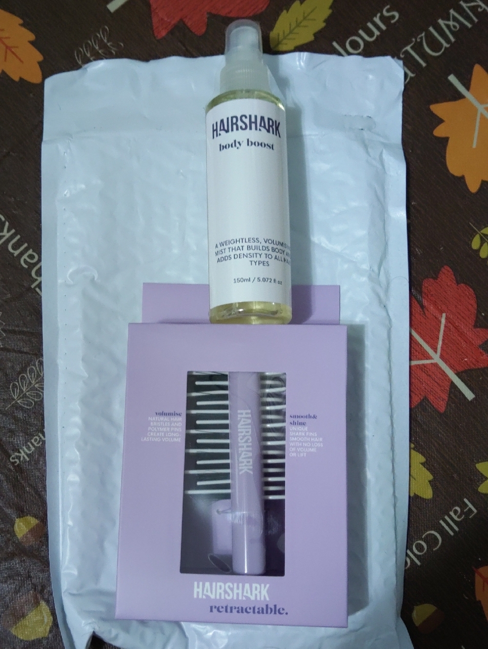 Hairshark Retractable Hair Brush + Body Boost Spray - Bundle